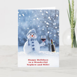 Tarjeta Sobrino y esposa sobrina en Navidades de Derecho