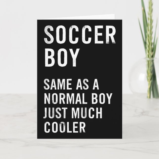 Tarjeta Soccer Boy Definition Funny  (Anverso)