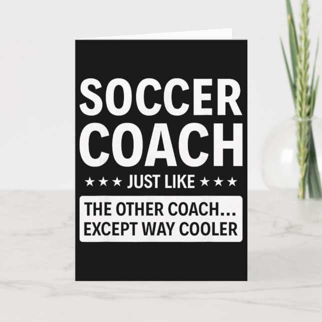 Tarjeta Soccer Coach Except Way Cooler  (Anverso)