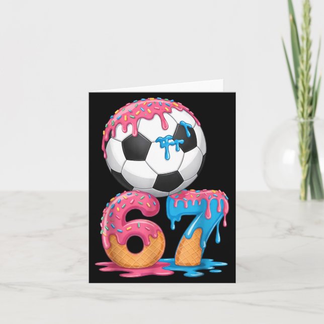 Tarjeta Soccer Drip Number 67 Boys Soccer Player 67  (Anverso)