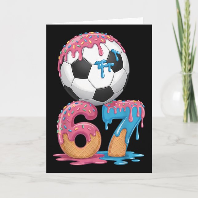 Tarjeta Soccer Drip Number 67 Boys Soccer Player 67 _1  (Anverso)