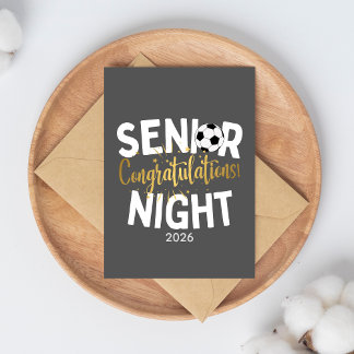 Tarjeta Soccer Senior Night Congratulations Card