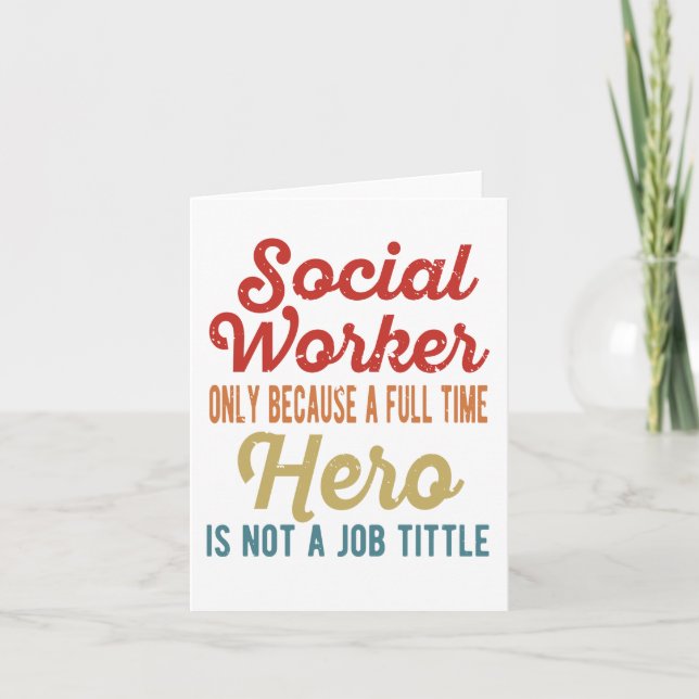 Tarjeta Social Work Month - Social Worker Hero (Anverso)
