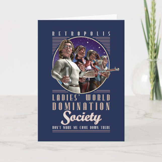 Tarjeta Sociedad de la dominación del mundo de las señoras (Anverso)
