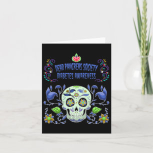 Tarjeta Sociedad de páncreas muerto azucarero azul para la
