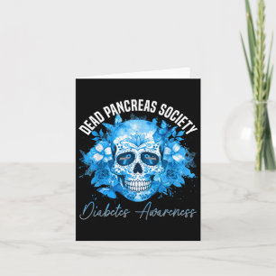 Tarjeta Sociedad de Páncreas Muerto Diabetes Awareness Flo