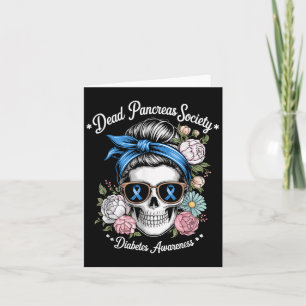 Tarjeta Sociedad de páncreas muerto Shirt Floral Skull Dia