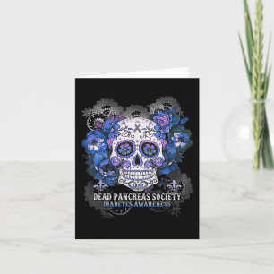 Tarjeta Sociedad de páncreas muerto Sugar Skull diabetes c