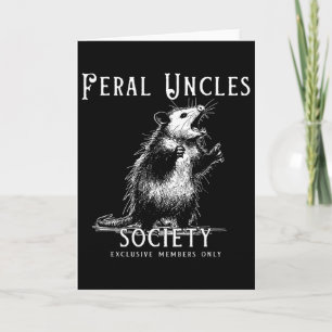 Tarjeta Sociedad del Tío Feral Retro Divertida Amantes del
