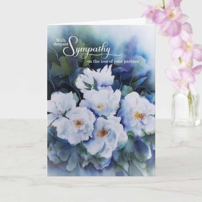 Tarjeta Socio de vida Pérdida Compasión Floral por las agu (Orquídea)