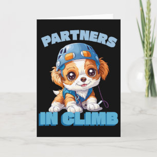 Tarjeta Socios En La Subida Diseño Divertido De Escalada E