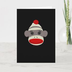 Tarjeta Sock Monkey Face
