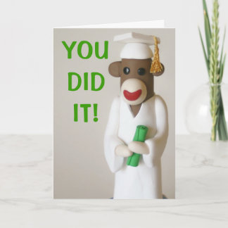 Tarjeta Sock Monkey GRAD