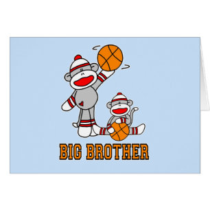 Tarjeta Sockmonkey Basketball Big Brother Blank