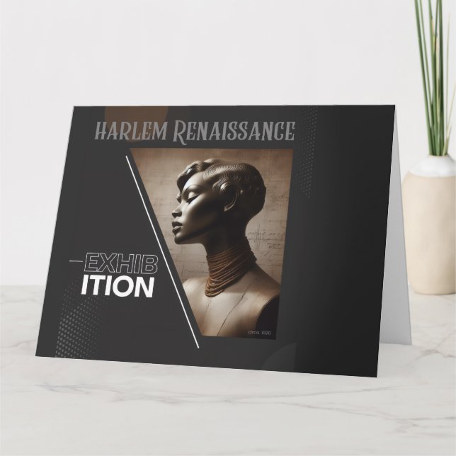 Tarjeta Sofisticada Exhibición del Renacimiento de Harlem (Anverso)