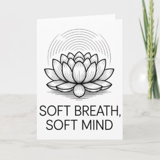 Tarjeta Soft Breath Soft Mind Dandelion Yoga Inspiration A