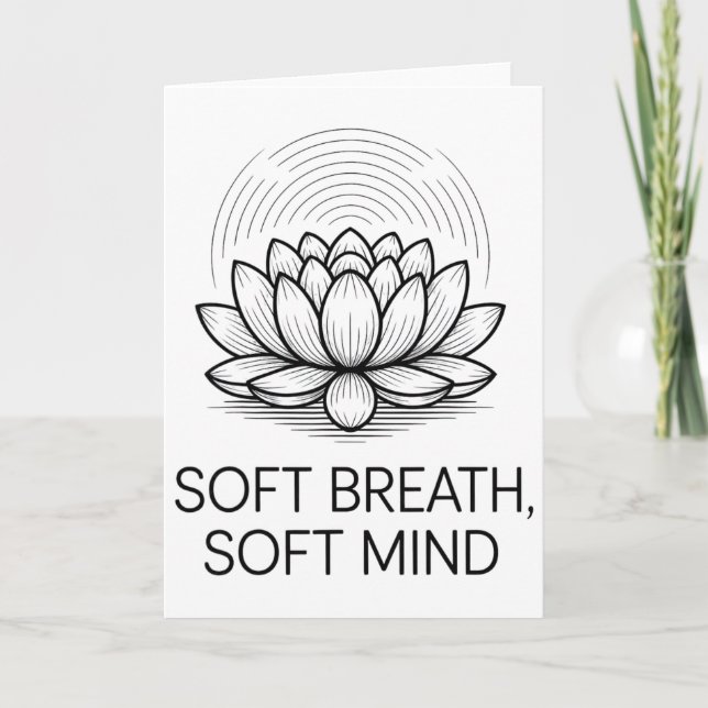 Tarjeta Soft Breath Soft Mind Dandelion Yoga Inspiration A (Anverso)