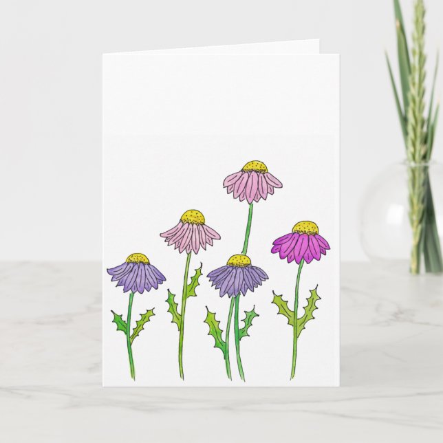 Tarjeta Soft Coneflower Sympathy (Anverso)