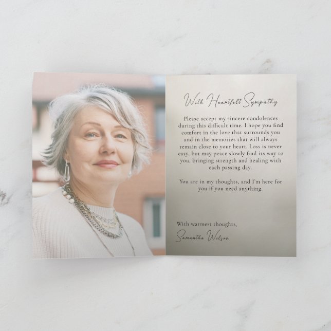 Tarjeta Soft Floral Condolence Card (Interior)