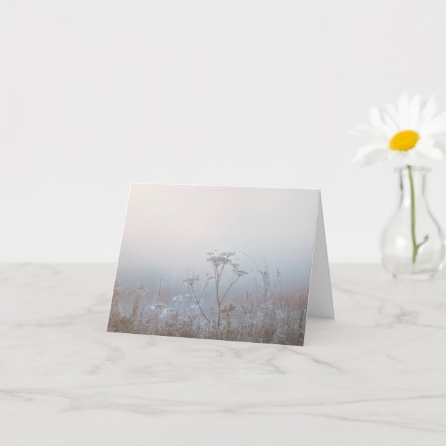 Tarjeta Soft Frosty Morning Nature Sympathy (Planta pequeña)