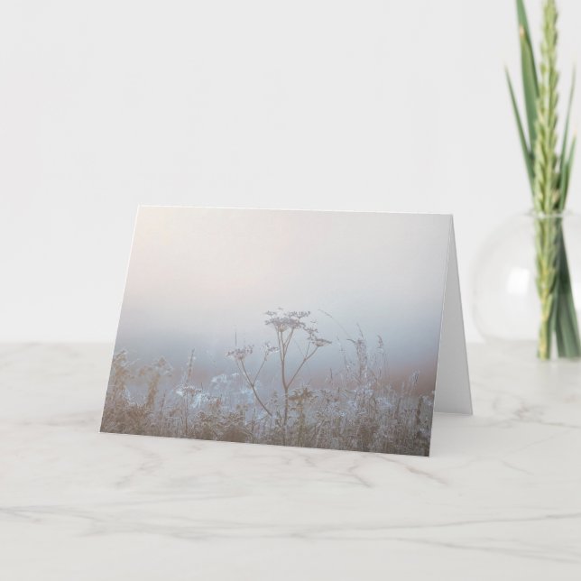 Tarjeta Soft Frosty Morning Nature Sympathy (Anverso)