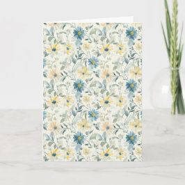 Tarjeta Soft Meadow Daisy Watercolor Thank You