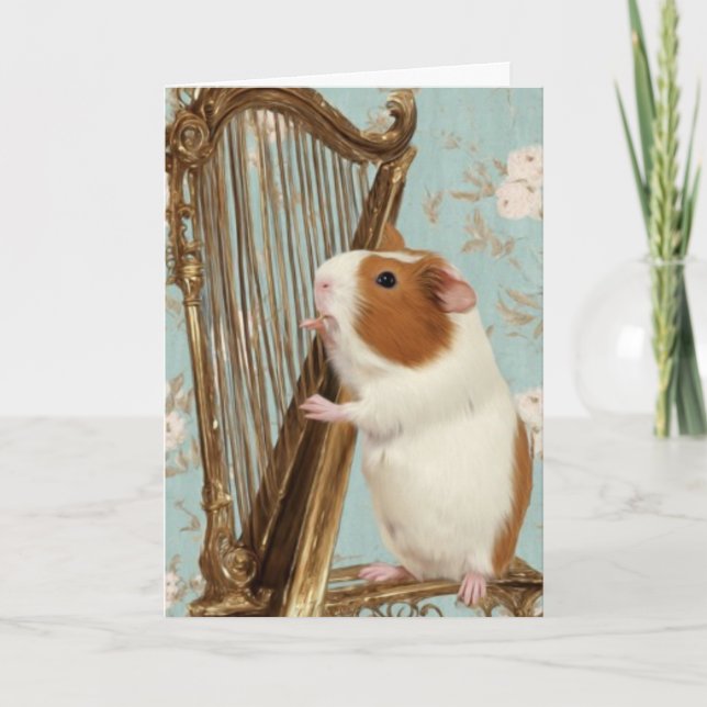 Tarjeta Soft Serenade – Guinea Pig Greeting Card (Anverso)