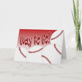 Tarjeta Softball - ¡Camino a seguir! ¡Felicidades! ¡Increí