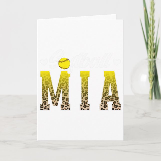 Tarjeta Softball Mia Leopard Grandma Mia Of A Softball Pla (Anverso)
