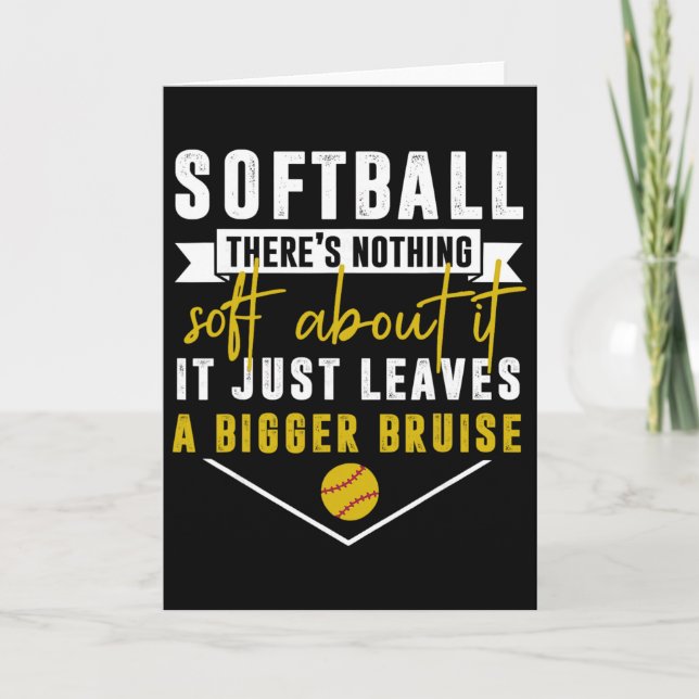Tarjeta Softball No Hay Nada Sobre Eso Simplemente Deja (Anverso)