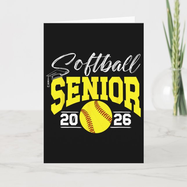 Tarjeta Softball Senior 2026 Senior Softball Player 2026  (Anverso)