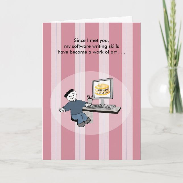 Tarjeta Software Engineer como Artiste - cumpleaños (Anverso)