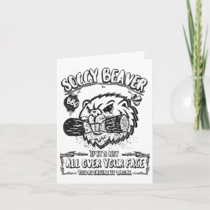 Tarjeta Soggy Beaver Bbq si no está en tu cara 14