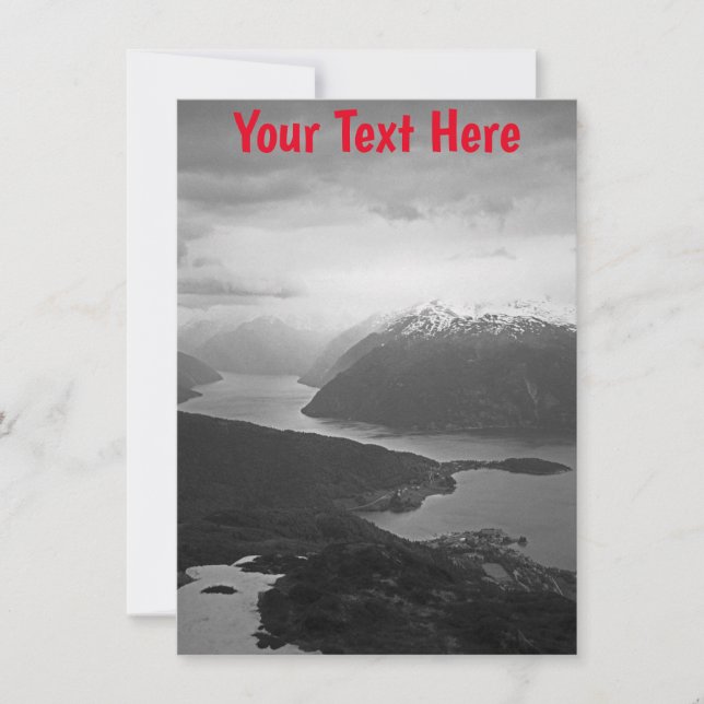 Tarjeta Sognefjord personalizable, Noruega (Anverso)