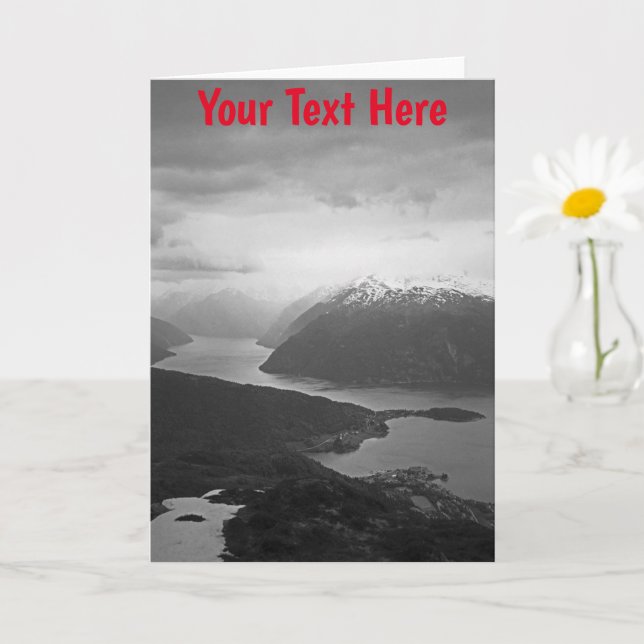 Tarjeta Sognefjord personalizable, Noruega (Planta pequeña)