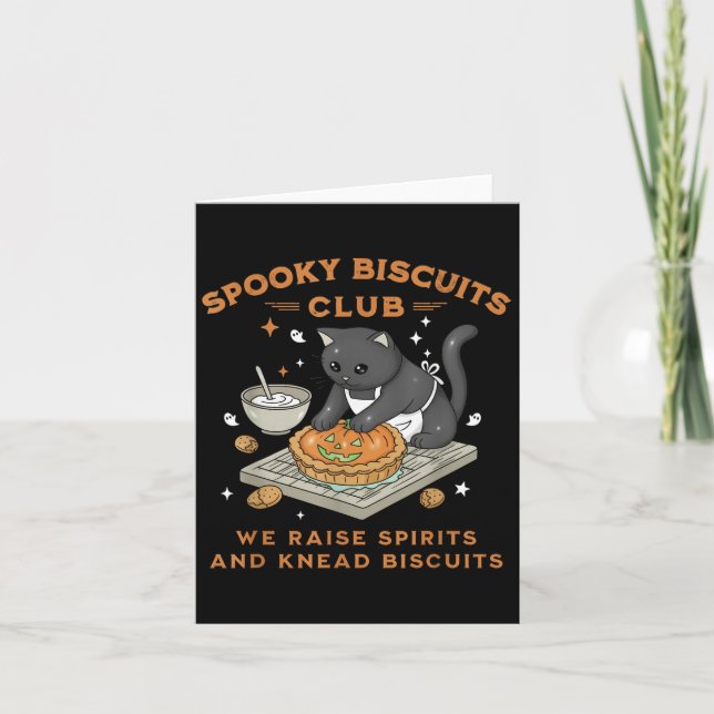 Tarjeta Soky Biscuits Club Black Cat Pumpkin Halloween Bak (Anverso)