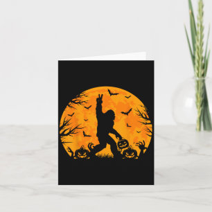 Tarjeta Soky Halloween Bigfoot Calabaza Divertido Hallowee