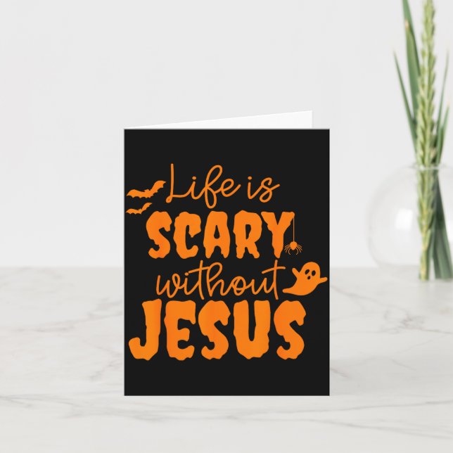 Tarjeta Soky Life Is Y Without Jesus Christian Halloween  (Anverso)