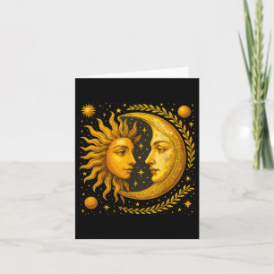Tarjeta Sol Celestial Y Luna