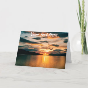 Tarjeta Sol de medianoche personalizable, Noruega