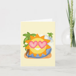 Tarjeta Sol de vacaciones de verano relajante