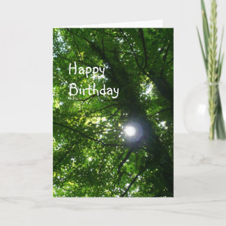 Tarjeta Sol en los árboles - Cumpleaños