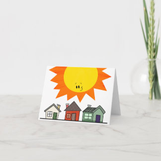 Tarjeta Sol y casas