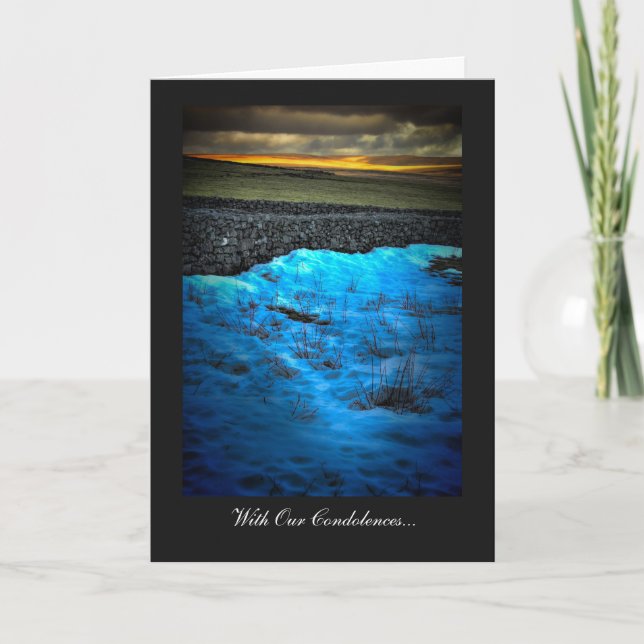 Tarjeta Sol y nieve de Moorland - Con nuestras condolencia (Anverso)