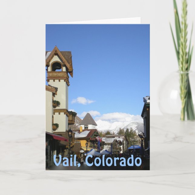 Tarjeta Sol y nieve Vail, Colorado (Anverso)