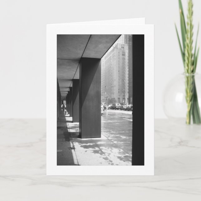 Tarjeta SOLA Fotografía en blanco y negro de Nueva York (Anverso)