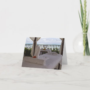 Tarjeta Sola tabla del masaje