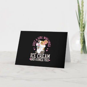 Tarjeta Solamente Un Chica Que Ama El Helado Y Los Cerdos