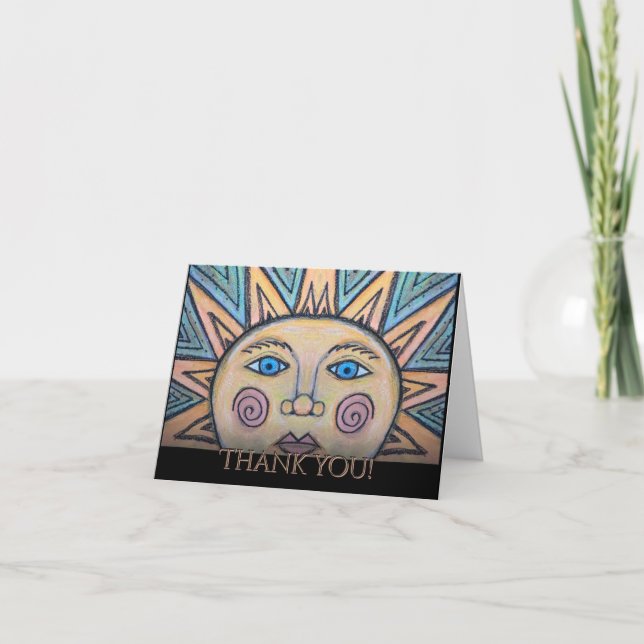 Tarjeta solar de agradecimiento (Anverso)
