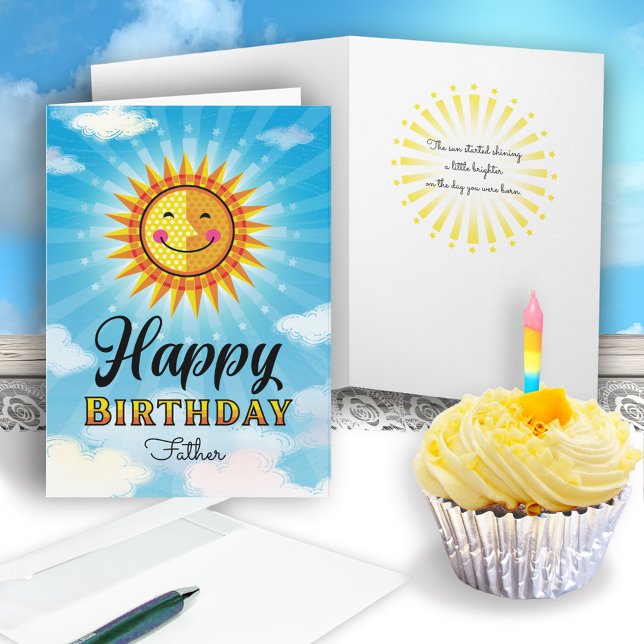 Tarjeta solar sonriente amarilla de cumpleaños de  (Subido por el creador)